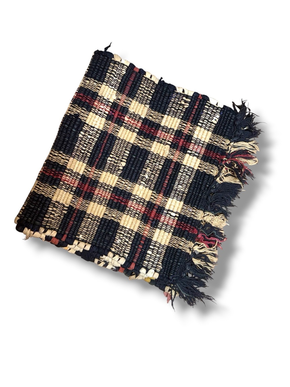 Primitive/Country woven plaid table runner